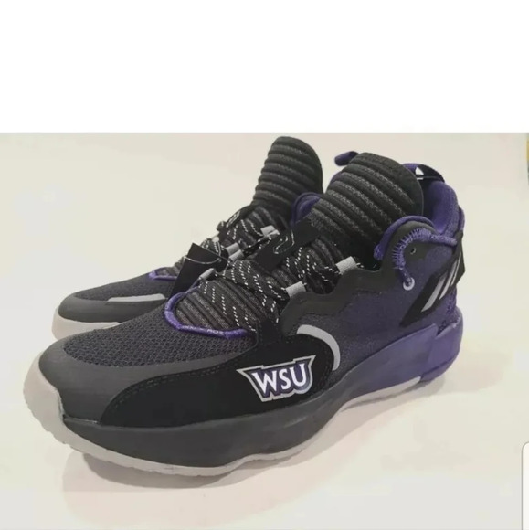 NEW Adidas MEN'S Dame 7 Weber State Low Basketball Shoes Size 14 - Picture 1 of 1